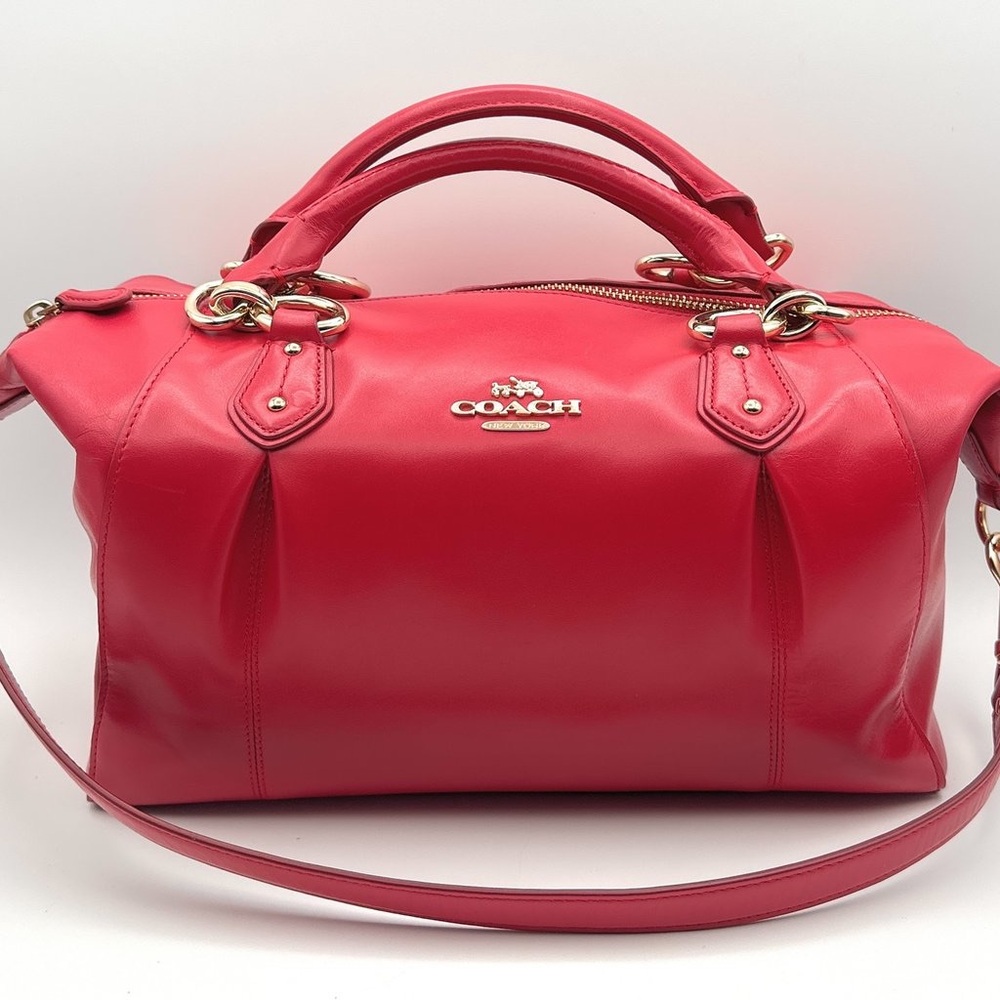 Coach Colette Red leather Satchel -looks brand new!